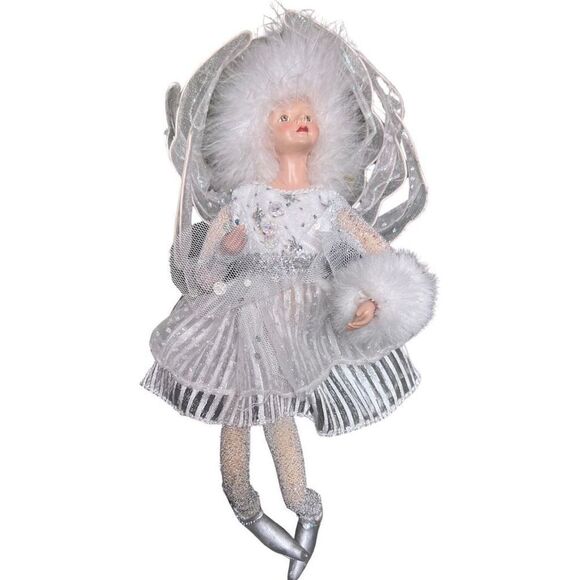 Winward Fairy Doll Collectible Silver Glitter Pleated Skirt Winter